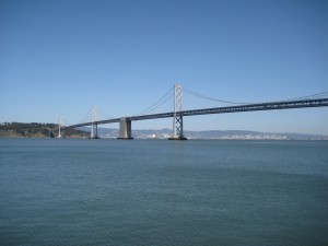 bay bridge-- connects bezerkley to sf... did i mention that i'm also kinda scared of bridges?